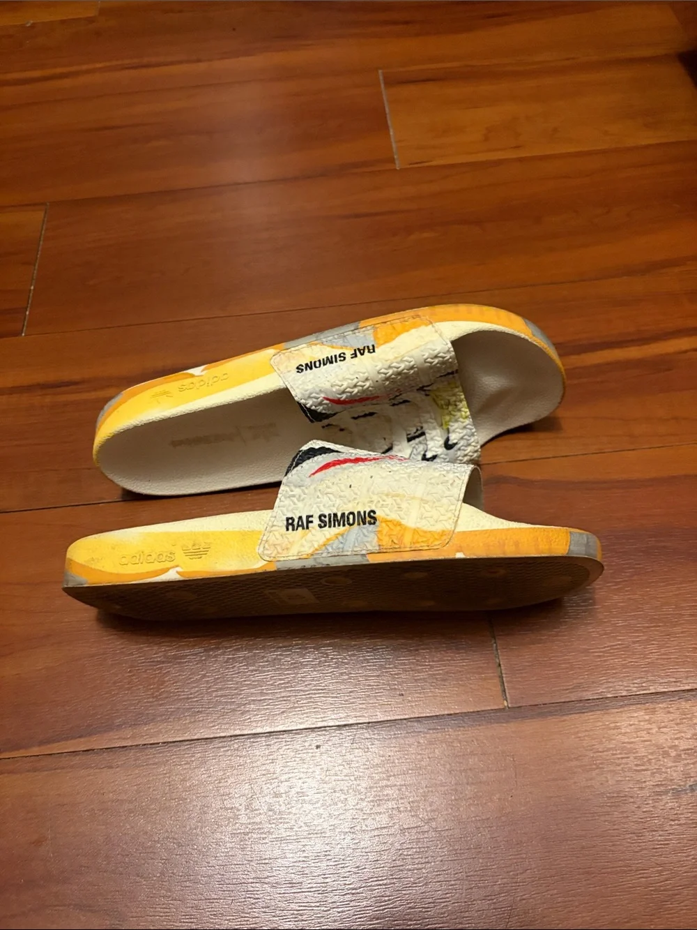 Raf Simons x adidas Torsion Adilette Slides 'Trompe L'oeil' Sz 10